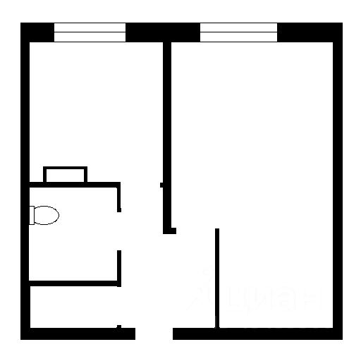 Планировка этой квартиры по данным Циан