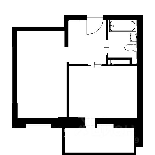 Планировка этой квартиры по данным Циан
