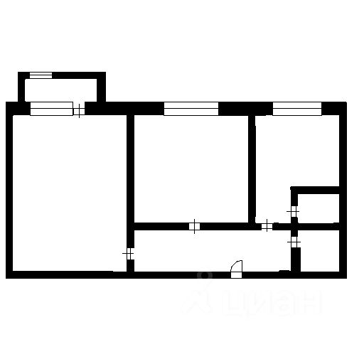 Планировка этой квартиры по данным Циан