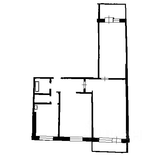 Планировка этой квартиры по данным Циан