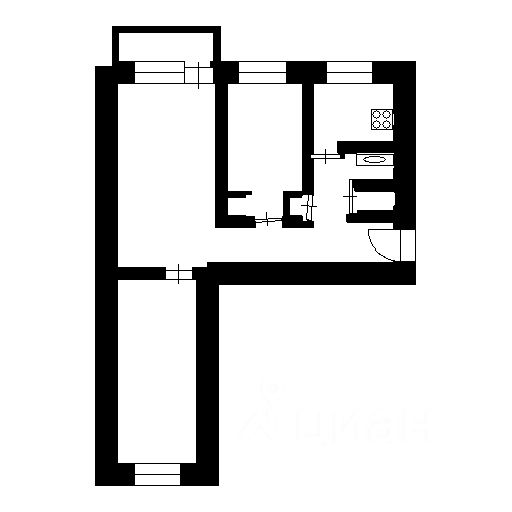 Планировка этой квартиры по данным Циан