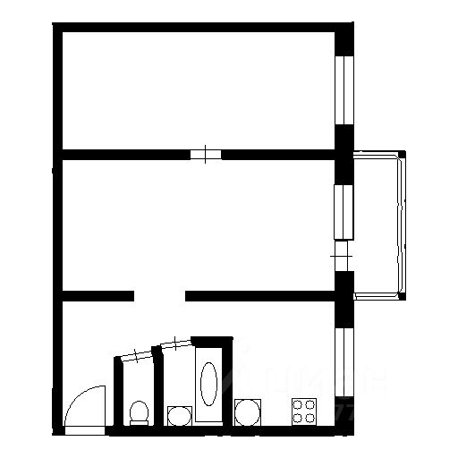 Планировка этой квартиры по данным Циан