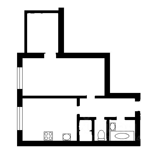 Планировка этой квартиры по данным Циан