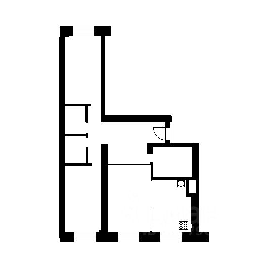 Планировка этой квартиры по данным Циан