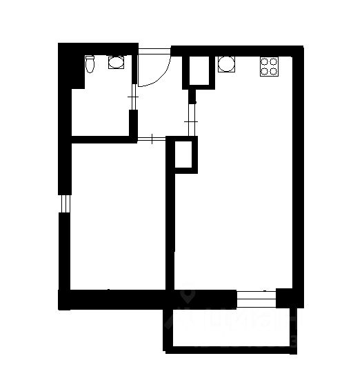 Планировка этой квартиры по данным Циан