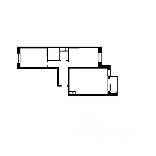 Планировка этой квартиры по данным Циан