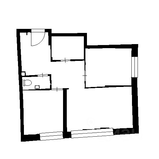 Планировка этой квартиры по данным Циан