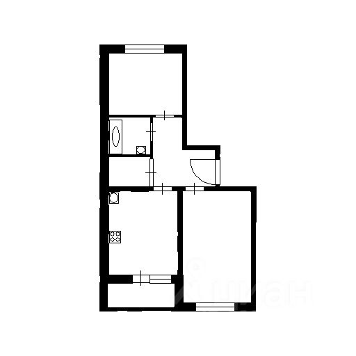 Планировка этой квартиры по данным Циан
