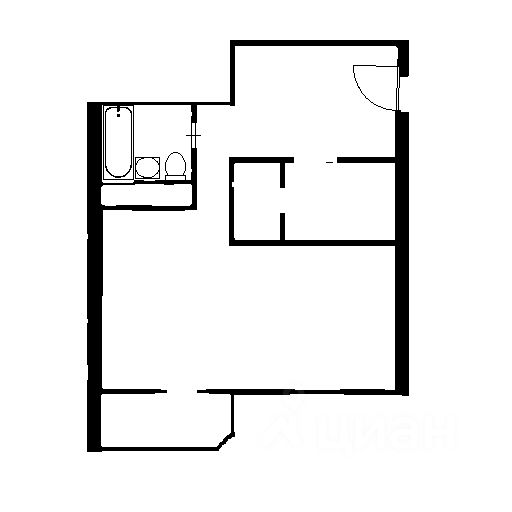 Планировка этой квартиры по данным Циан