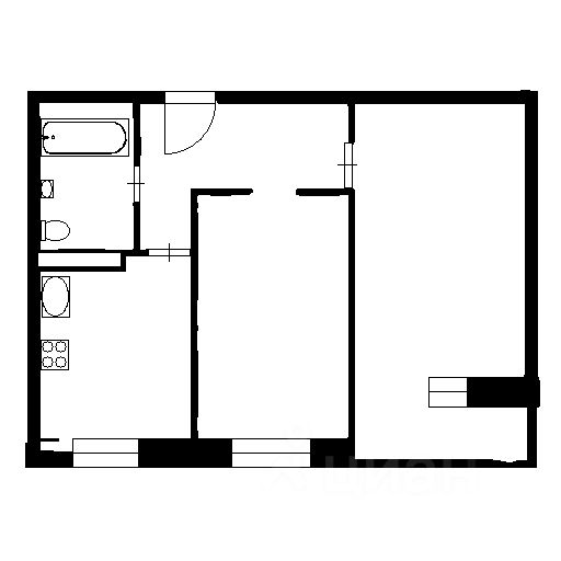 Планировка этой квартиры по данным Циан