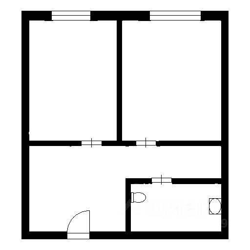 Планировка этой квартиры по данным Циан