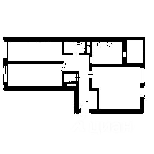 Планировка этой квартиры по данным Циан