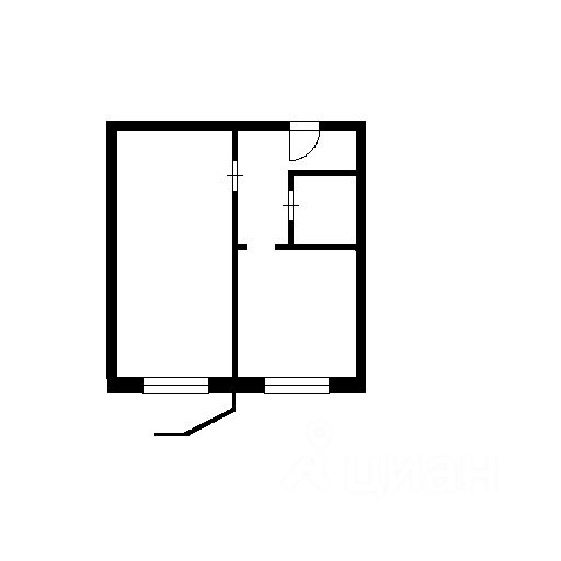 Планировка этой квартиры по данным Циан