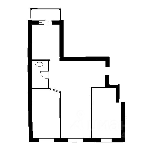 Планировка этой квартиры по данным Циан