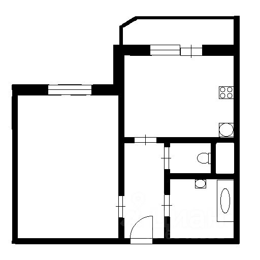 Планировка этой квартиры по данным Циан