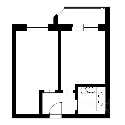 Планировка этой квартиры по данным Циан