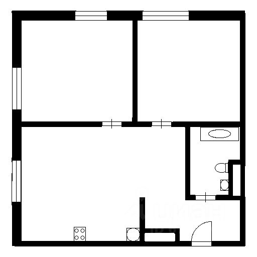 Планировка этой квартиры по данным Циан