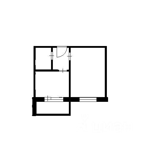 Планировка этой квартиры по данным Циан