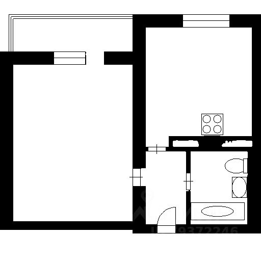 Планировка этой квартиры по данным Циан
