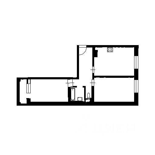 Планировка этой квартиры по данным Циан