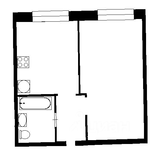 Планировка этой квартиры по данным Циан