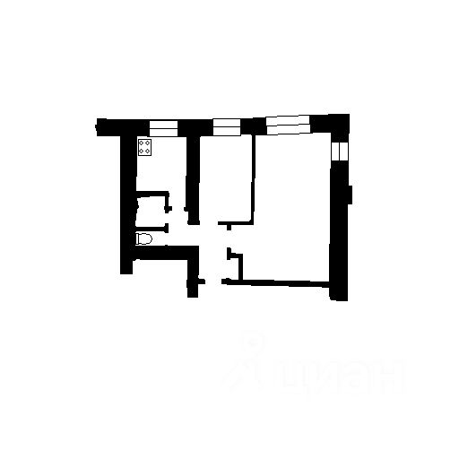 Планировка этой квартиры по данным Циан