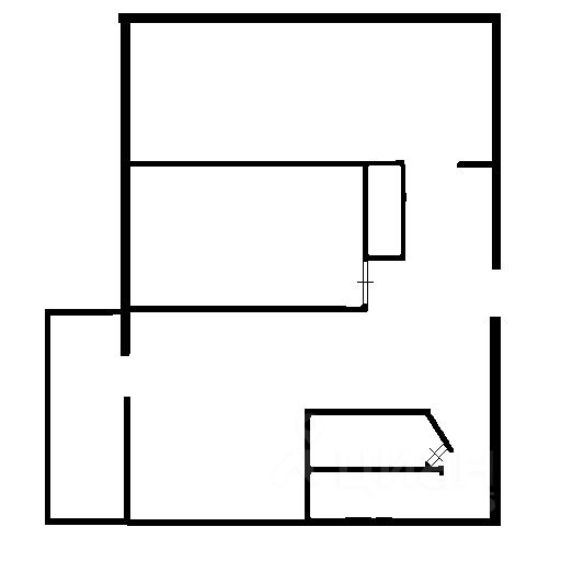 Планировка этой квартиры по данным Циан