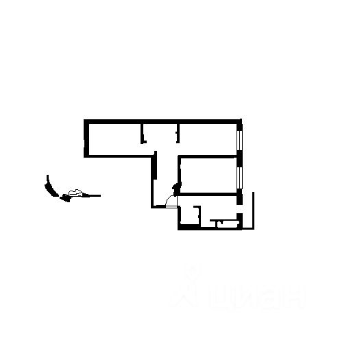 Планировка этой квартиры по данным Циан