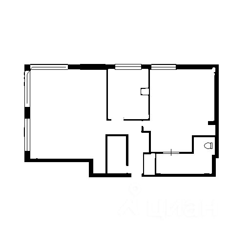 Планировка этой квартиры по данным Циан