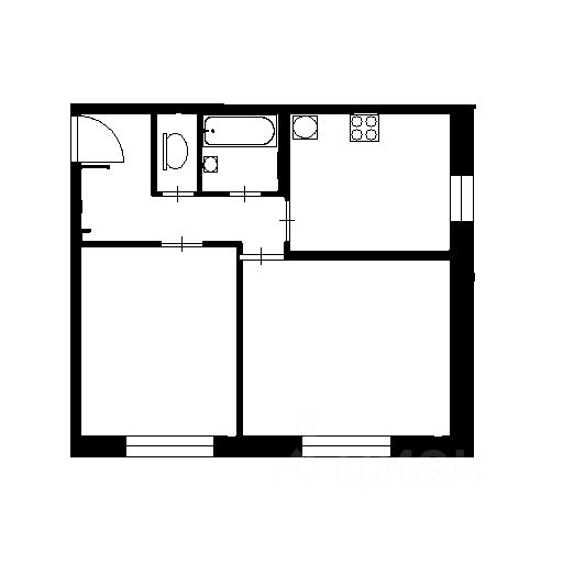 Планировка этой квартиры по данным Циан