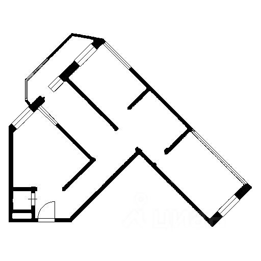 Планировка этой квартиры по данным Циан