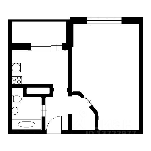 Планировка этой квартиры по данным Циан