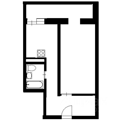 Планировка этой квартиры по данным Циан