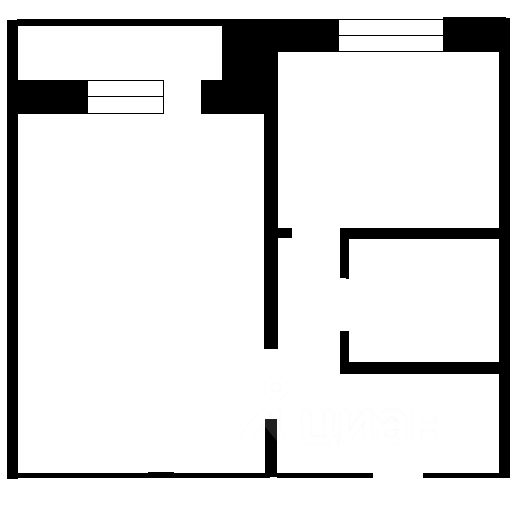 Планировка этой квартиры по данным Циан