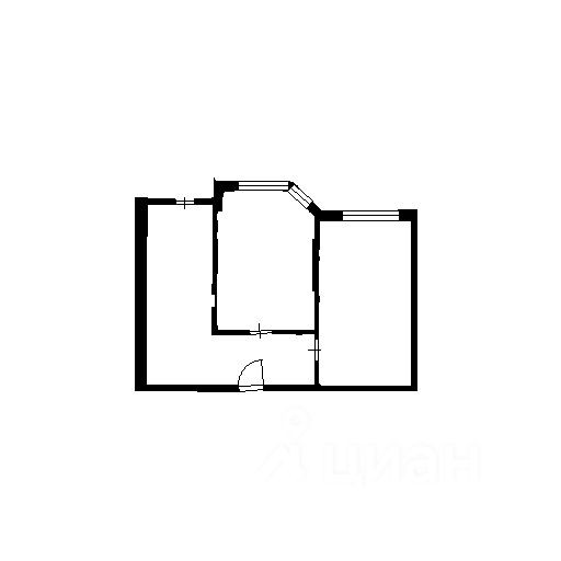 Планировка этой квартиры по данным Циан