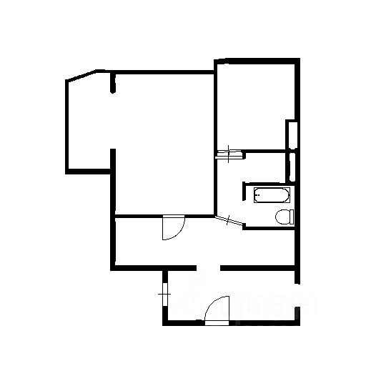 Планировка этой квартиры по данным Циан