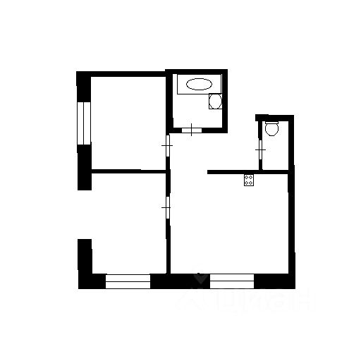 Планировка этой квартиры по данным Циан