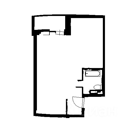 Планировка этой квартиры по данным Циан