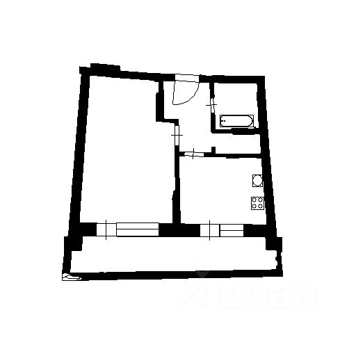 Планировка этой квартиры по данным Циан