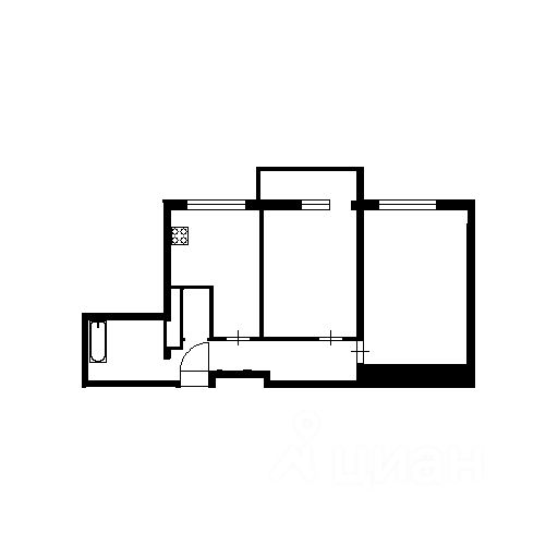 Планировка этой квартиры по данным Циан