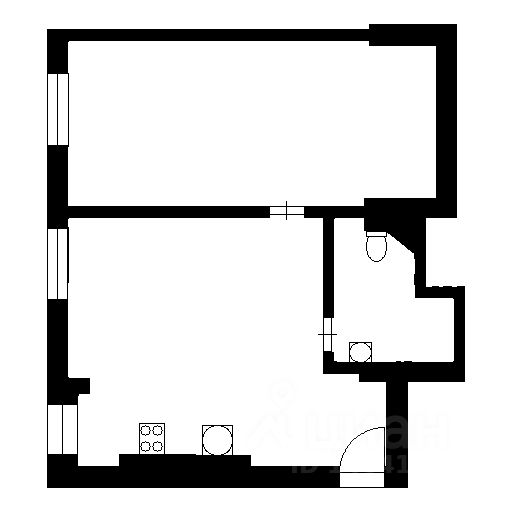 Планировка этой квартиры по данным Циан