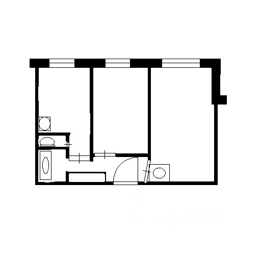 Планировка этой квартиры по данным Циан