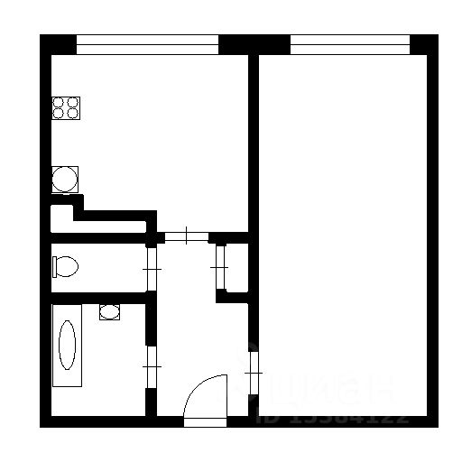 Планировка этой квартиры по данным Циан
