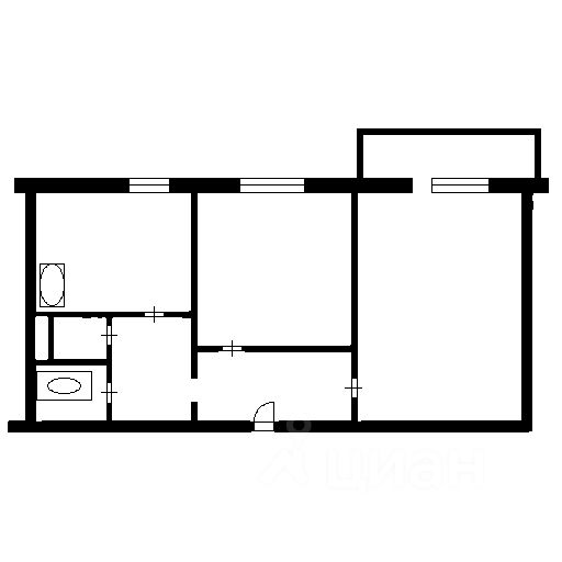 Планировка этой квартиры по данным Циан