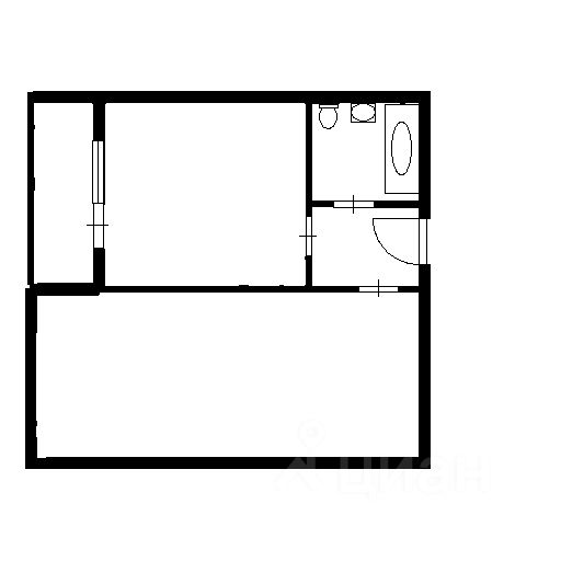 Планировка этой квартиры по данным Циан