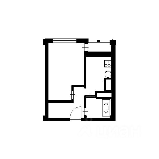 Планировка этой квартиры по данным Циан