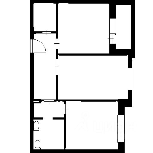 Планировка этой квартиры по данным Циан