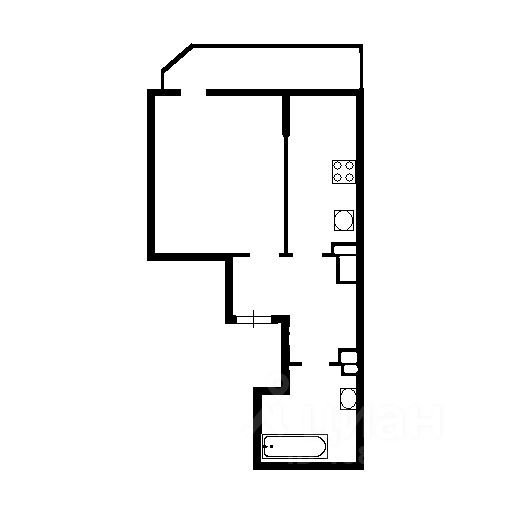 Планировка этой квартиры по данным Циан