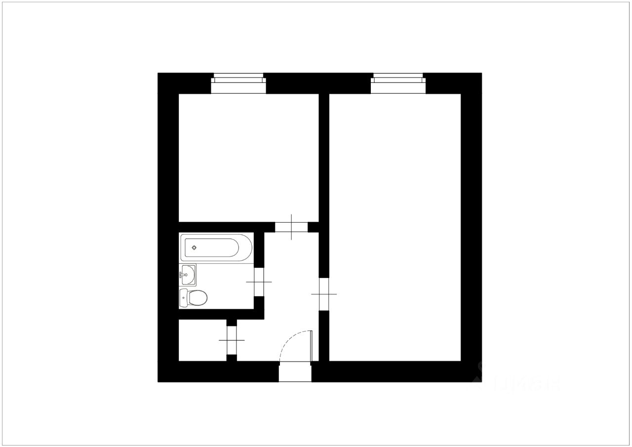 Планировка этой квартиры по данным Циан