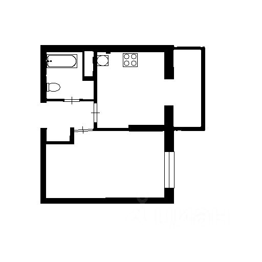 Планировка этой квартиры по данным Циан